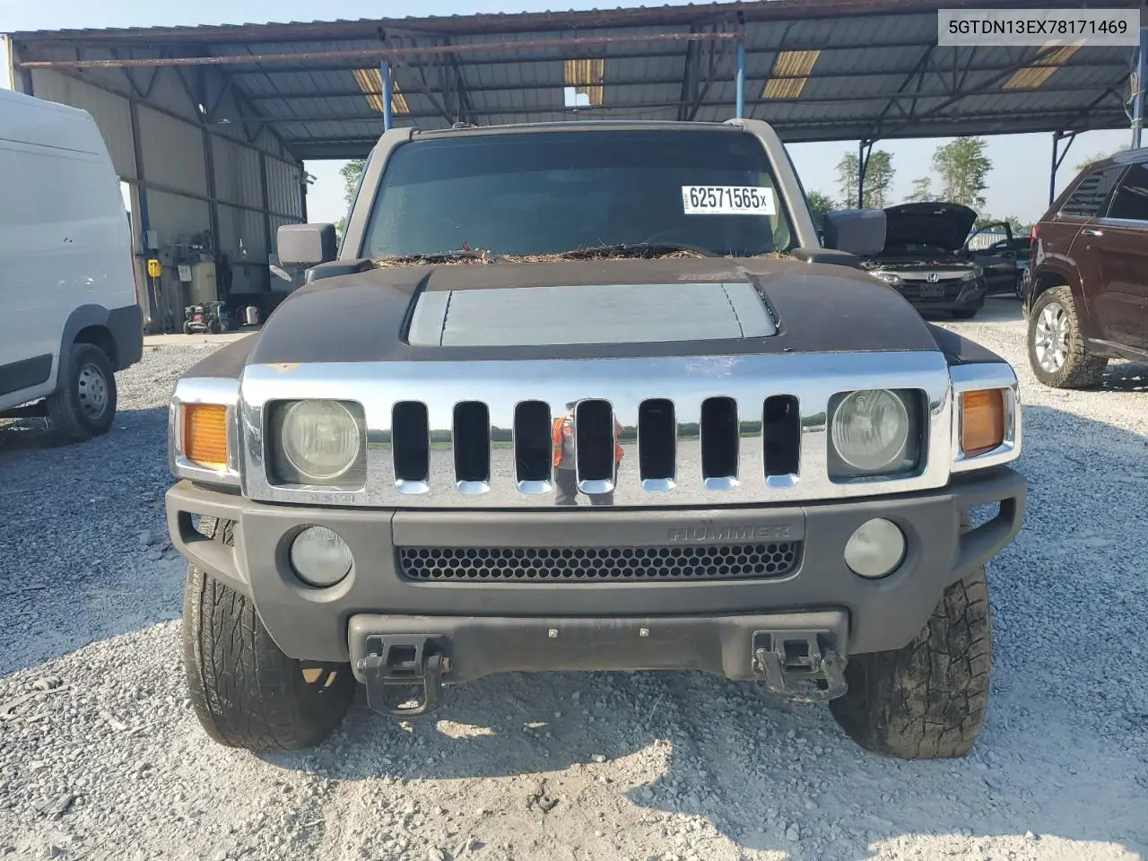 2007 Hummer H3 VIN: 5GTDN13EX78171469 Lot: 62571565