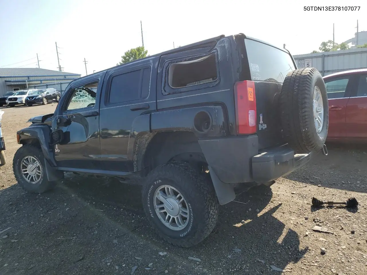 2007 Hummer H3 VIN: 5GTDN13E378107077 Lot: 62747575