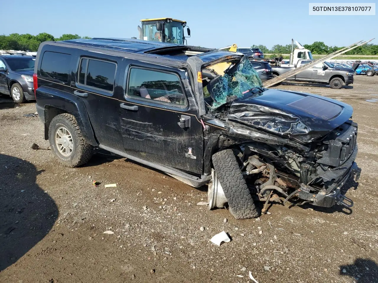 2007 Hummer H3 VIN: 5GTDN13E378107077 Lot: 62747575
