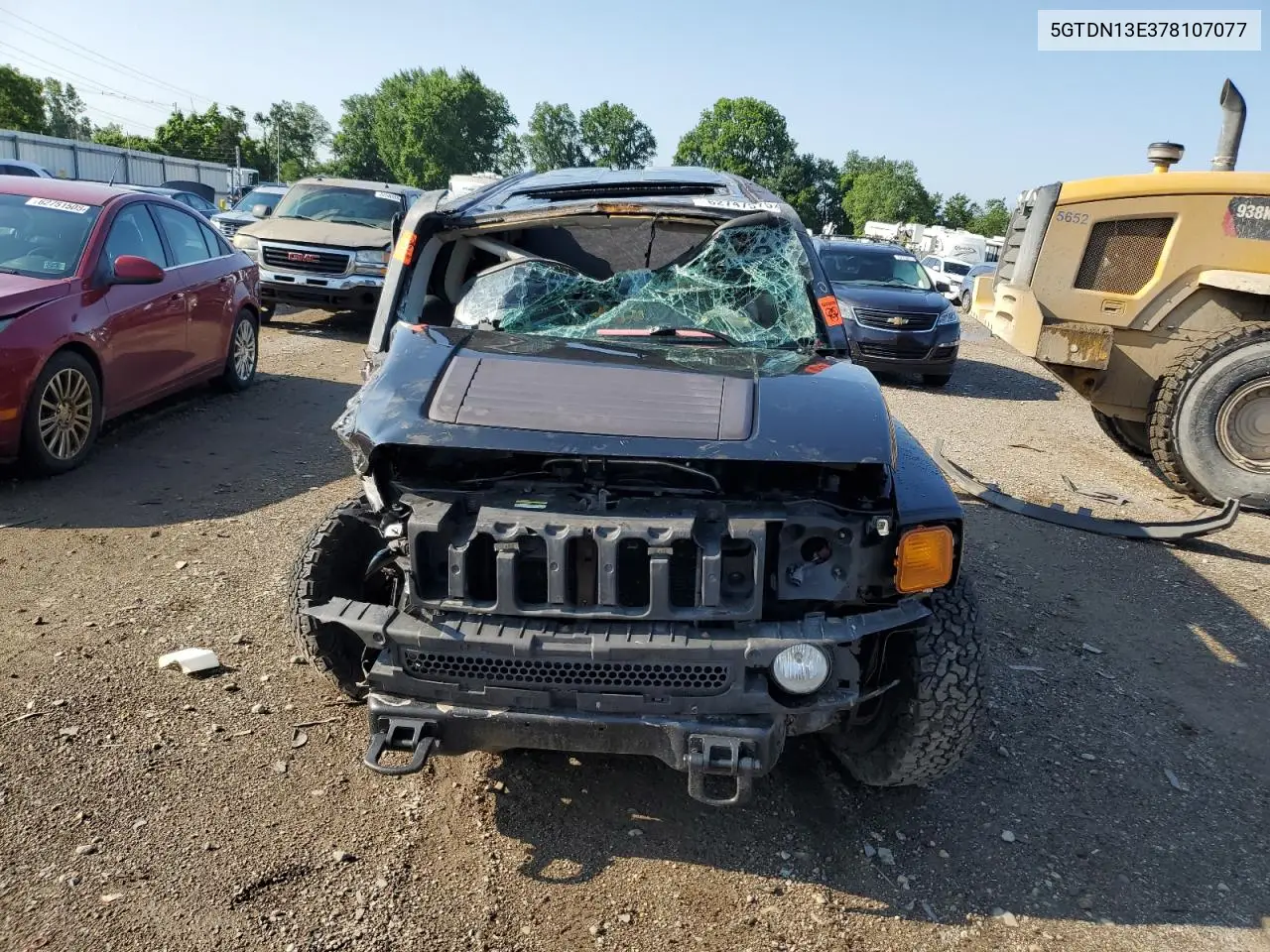 2007 Hummer H3 VIN: 5GTDN13E378107077 Lot: 62747575
