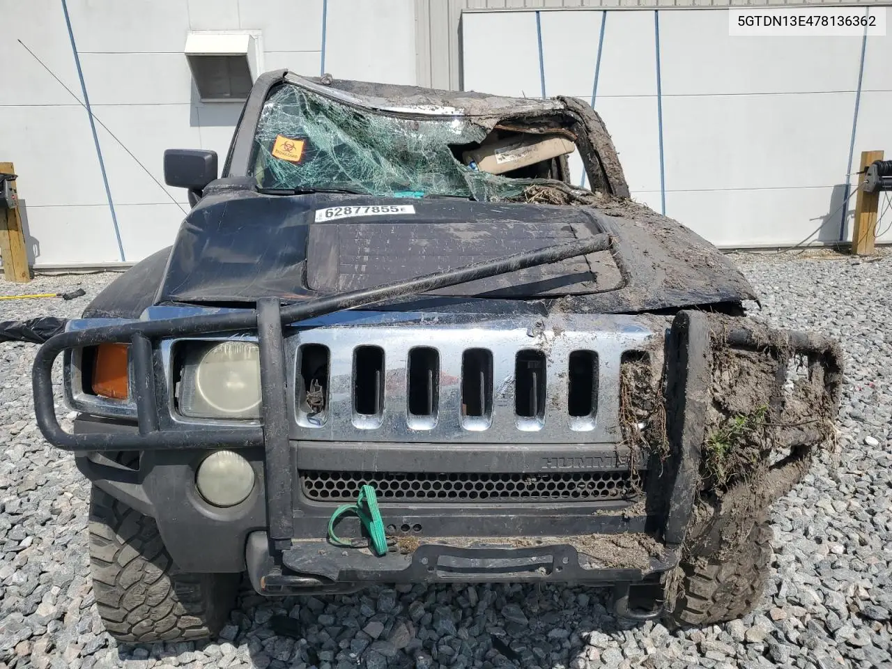 2007 Hummer H3 VIN: 5GTDN13E478136362 Lot: 62877855