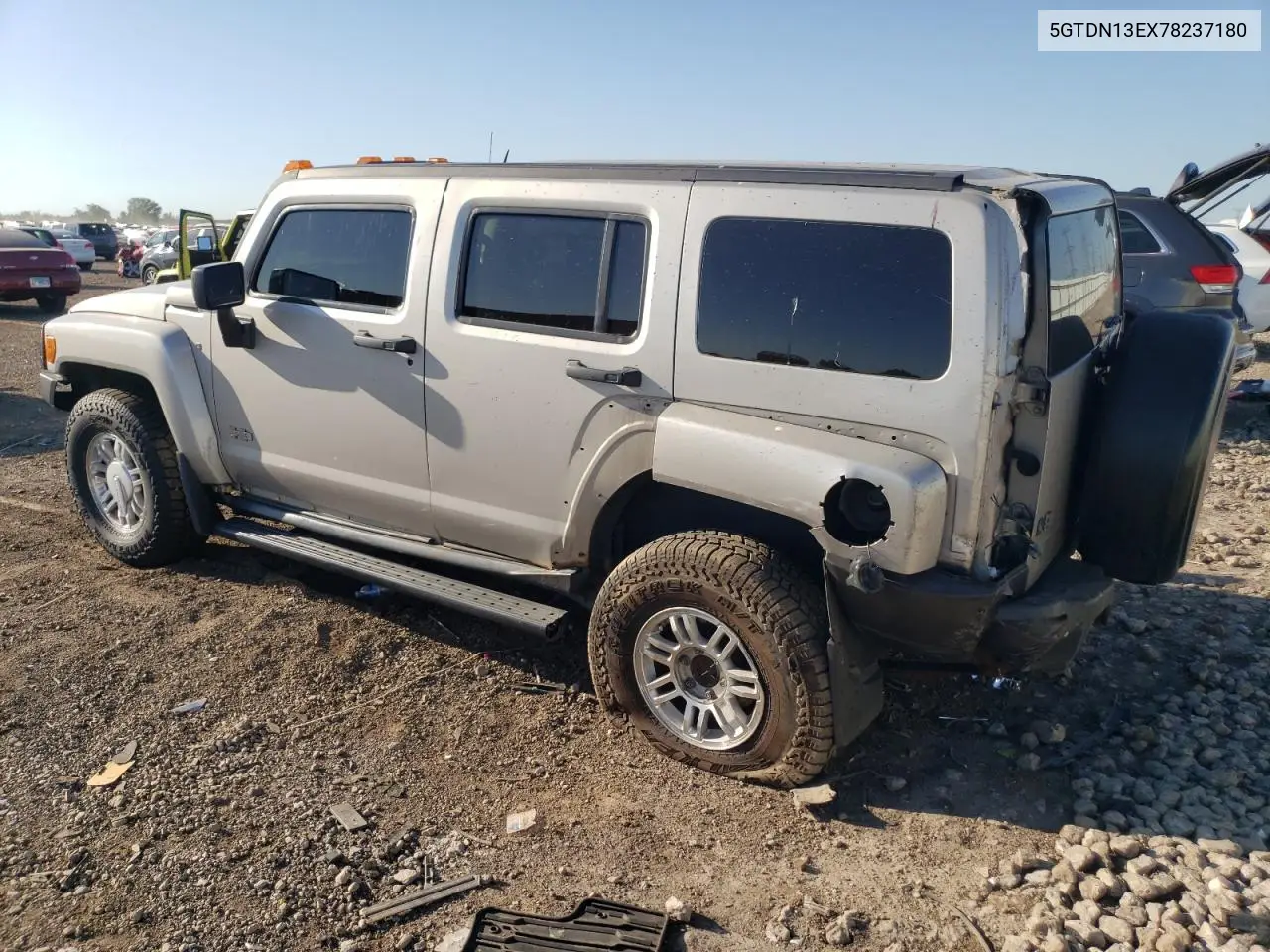 2007 Hummer H3 VIN: 5GTDN13EX78237180 Lot: 63412475