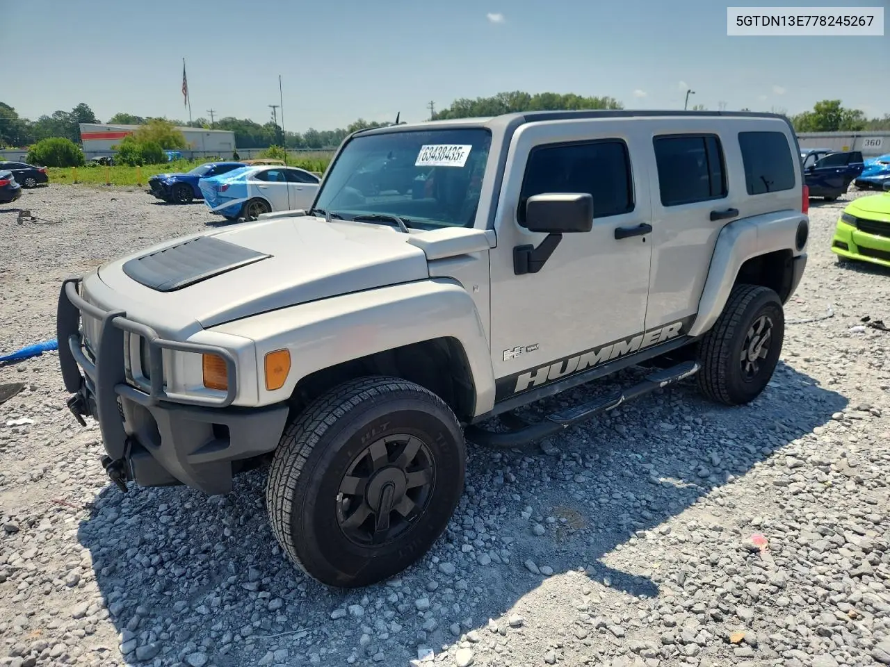 2007 Hummer H3 VIN: 5GTDN13E778245267 Lot: 63438435