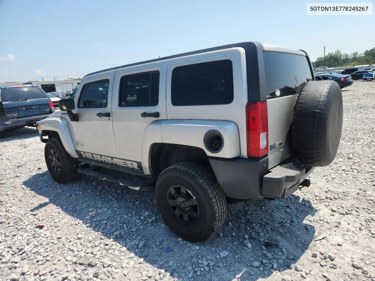 2007 Hummer H3 VIN: 5GTDN13E778245267 Lot: 63438435