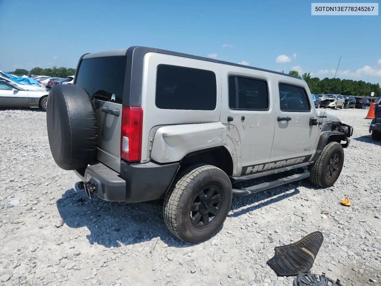 2007 Hummer H3 VIN: 5GTDN13E778245267 Lot: 63438435
