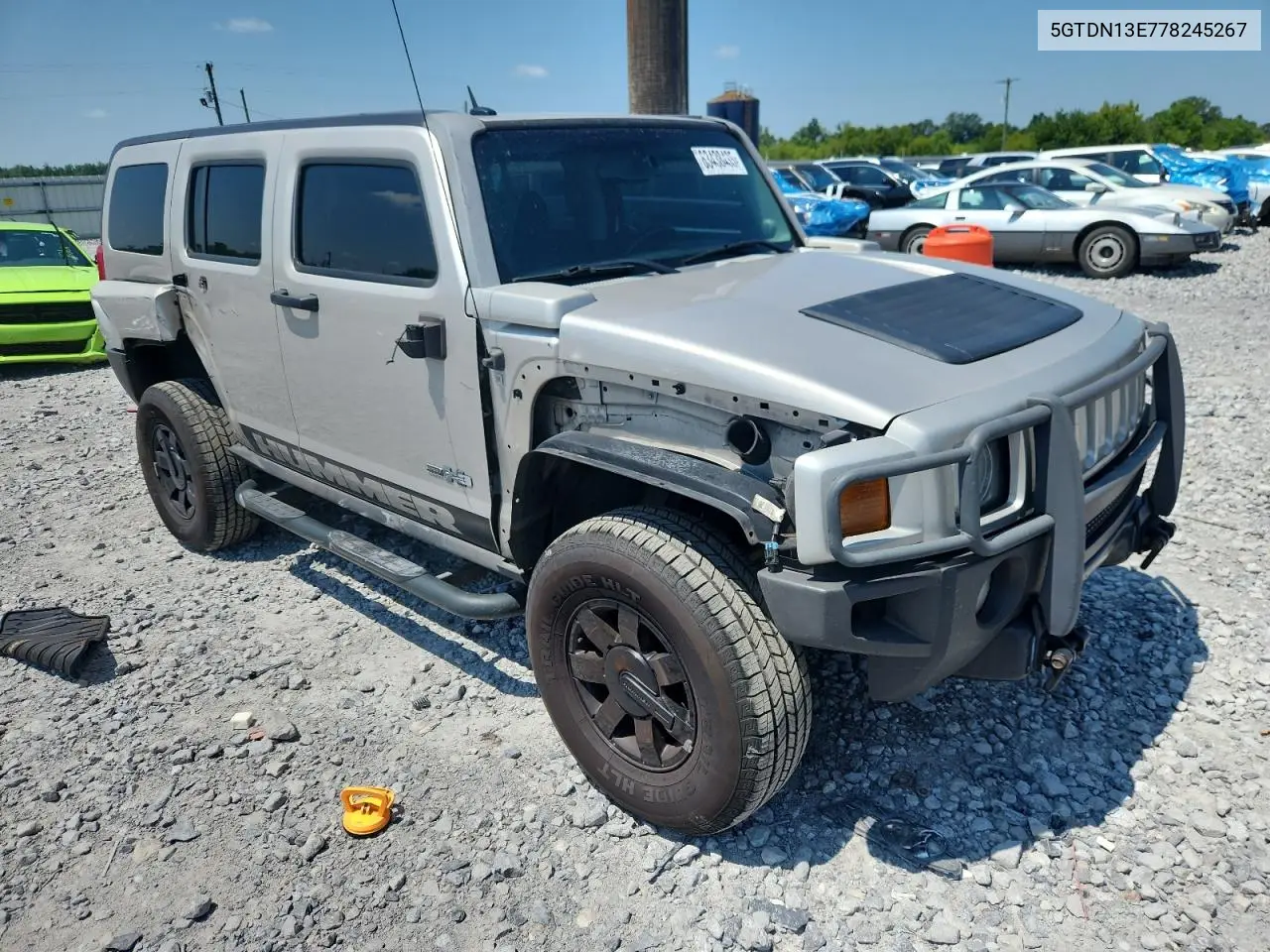 2007 Hummer H3 VIN: 5GTDN13E778245267 Lot: 63438435
