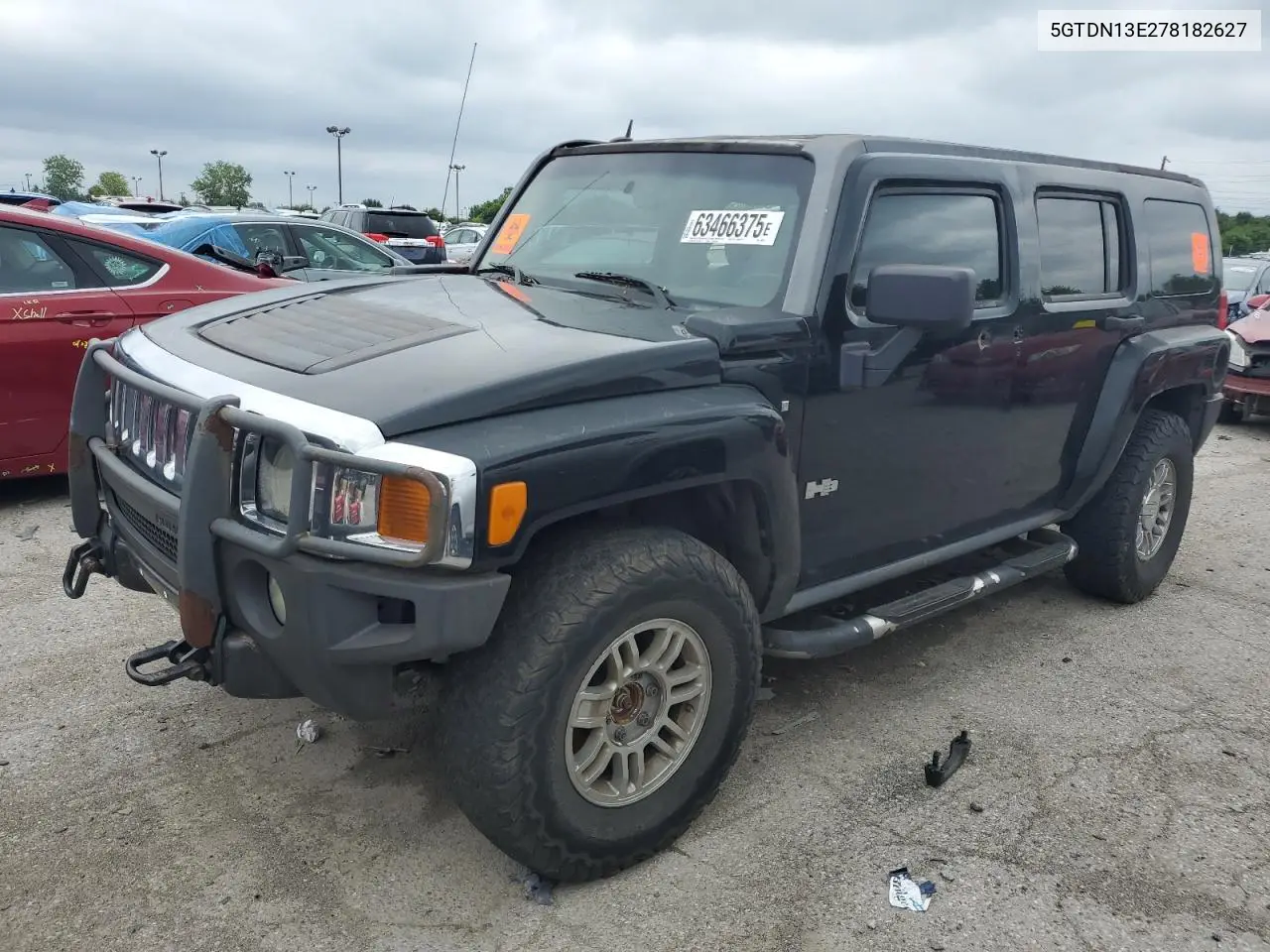 2007 Hummer H3 VIN: 5GTDN13E278182627 Lot: 63466375