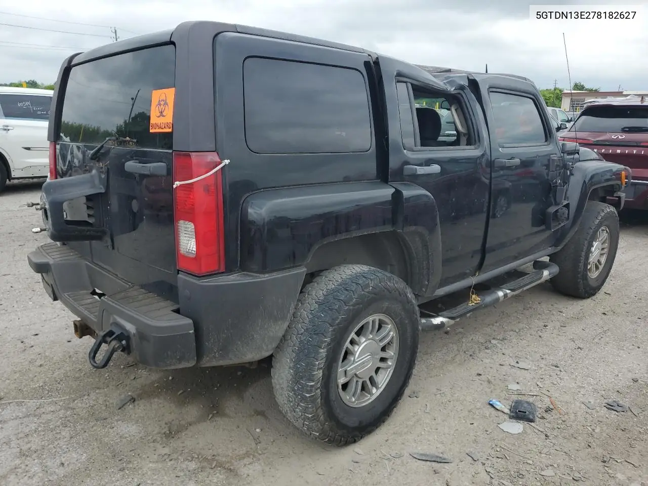 2007 Hummer H3 VIN: 5GTDN13E278182627 Lot: 63466375
