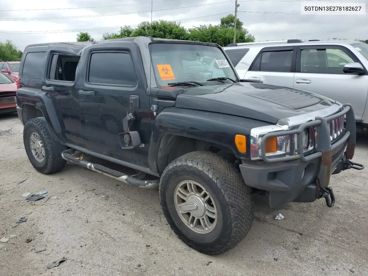 2007 Hummer H3 VIN: 5GTDN13E278182627 Lot: 63466375