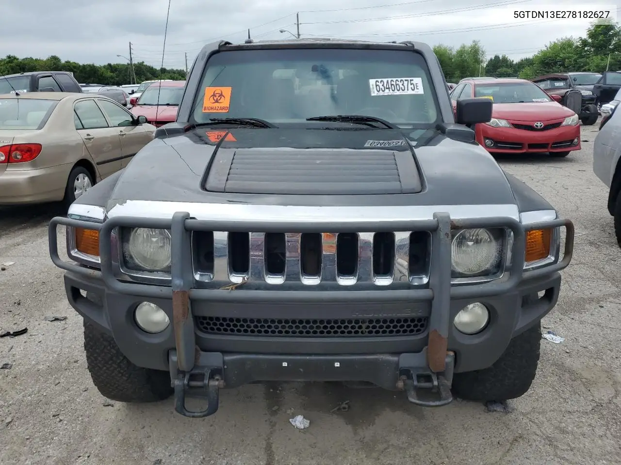 2007 Hummer H3 VIN: 5GTDN13E278182627 Lot: 63466375