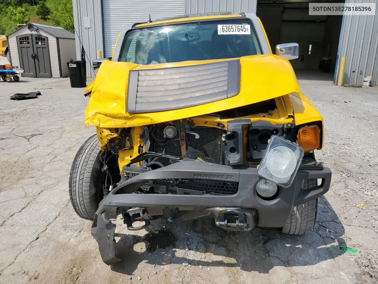 2007 Hummer H3 VIN: 5GTDN13E278185396 Lot: 63657645