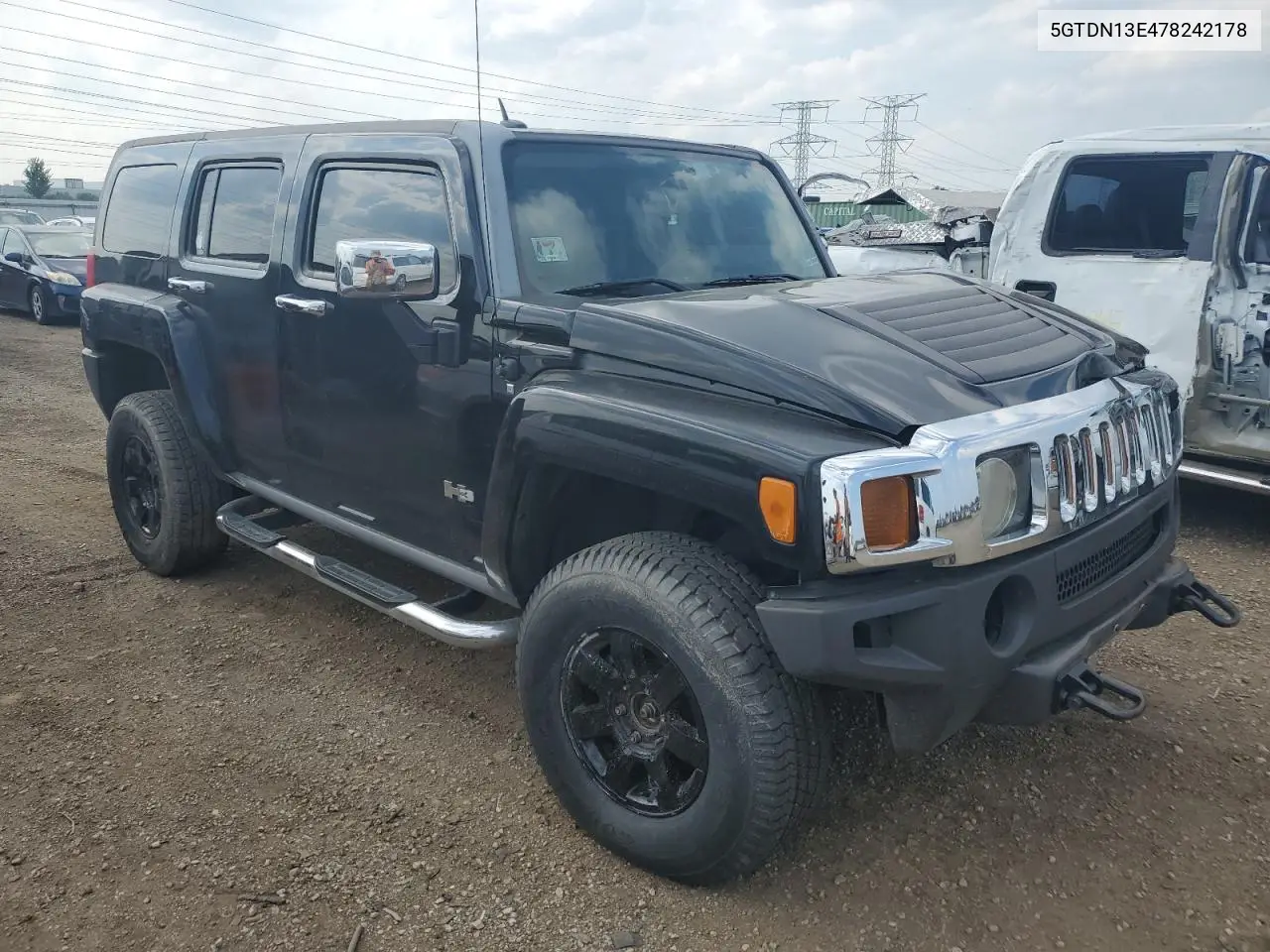 2007 Hummer H3 VIN: 5GTDN13E478242178 Lot: 63719225