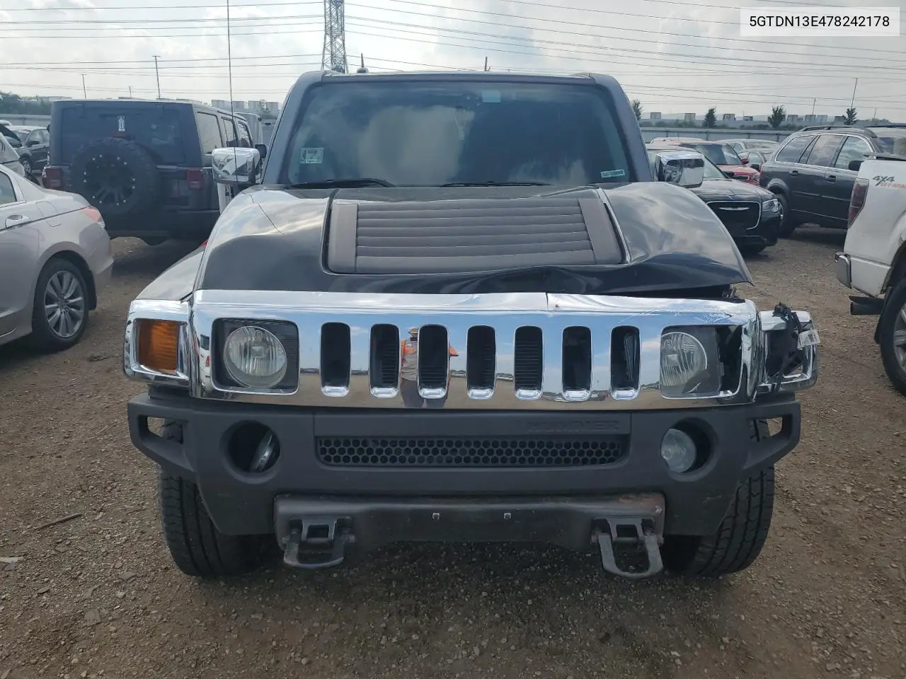 2007 Hummer H3 VIN: 5GTDN13E478242178 Lot: 63719225