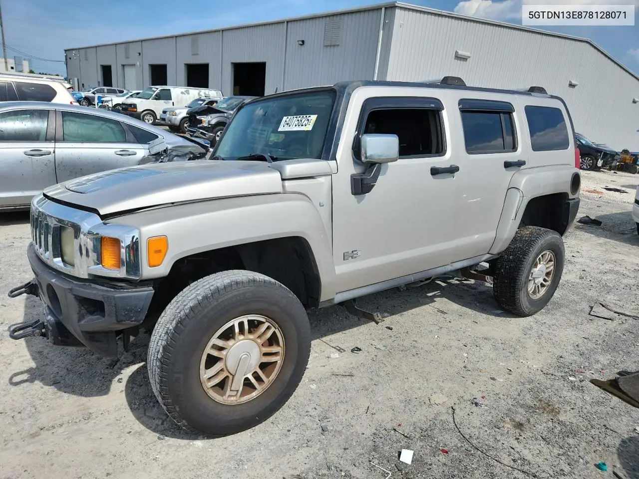 2007 Hummer H3 VIN: 5GTDN13E878128071 Lot: 64075825