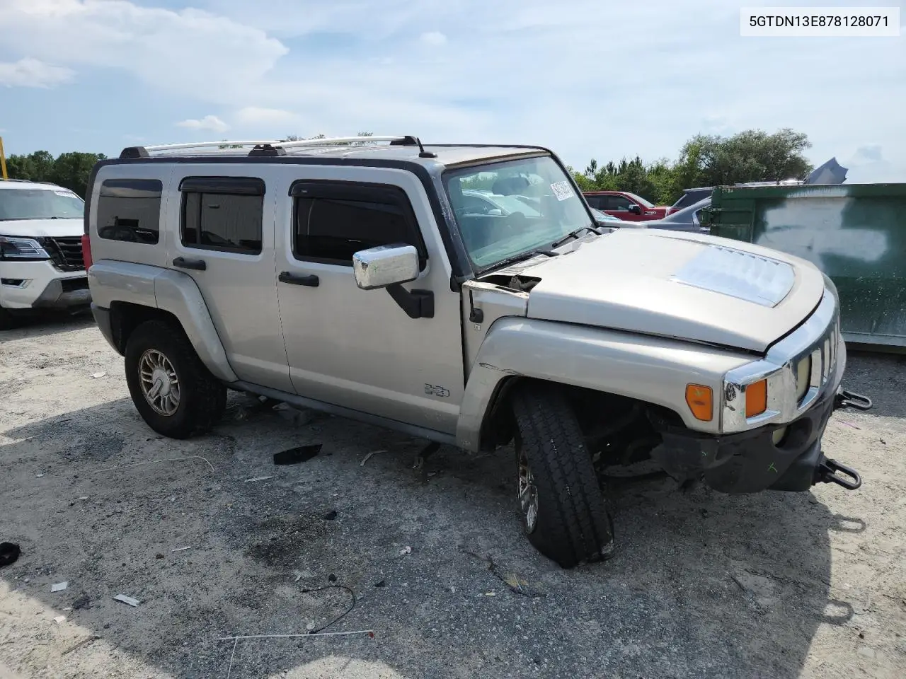 2007 Hummer H3 VIN: 5GTDN13E878128071 Lot: 64075825