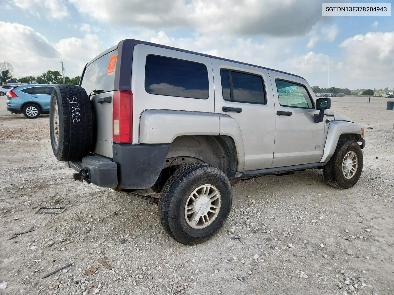 2007 Hummer H3 VIN: 5GTDN13E378204943 Lot: 64861995