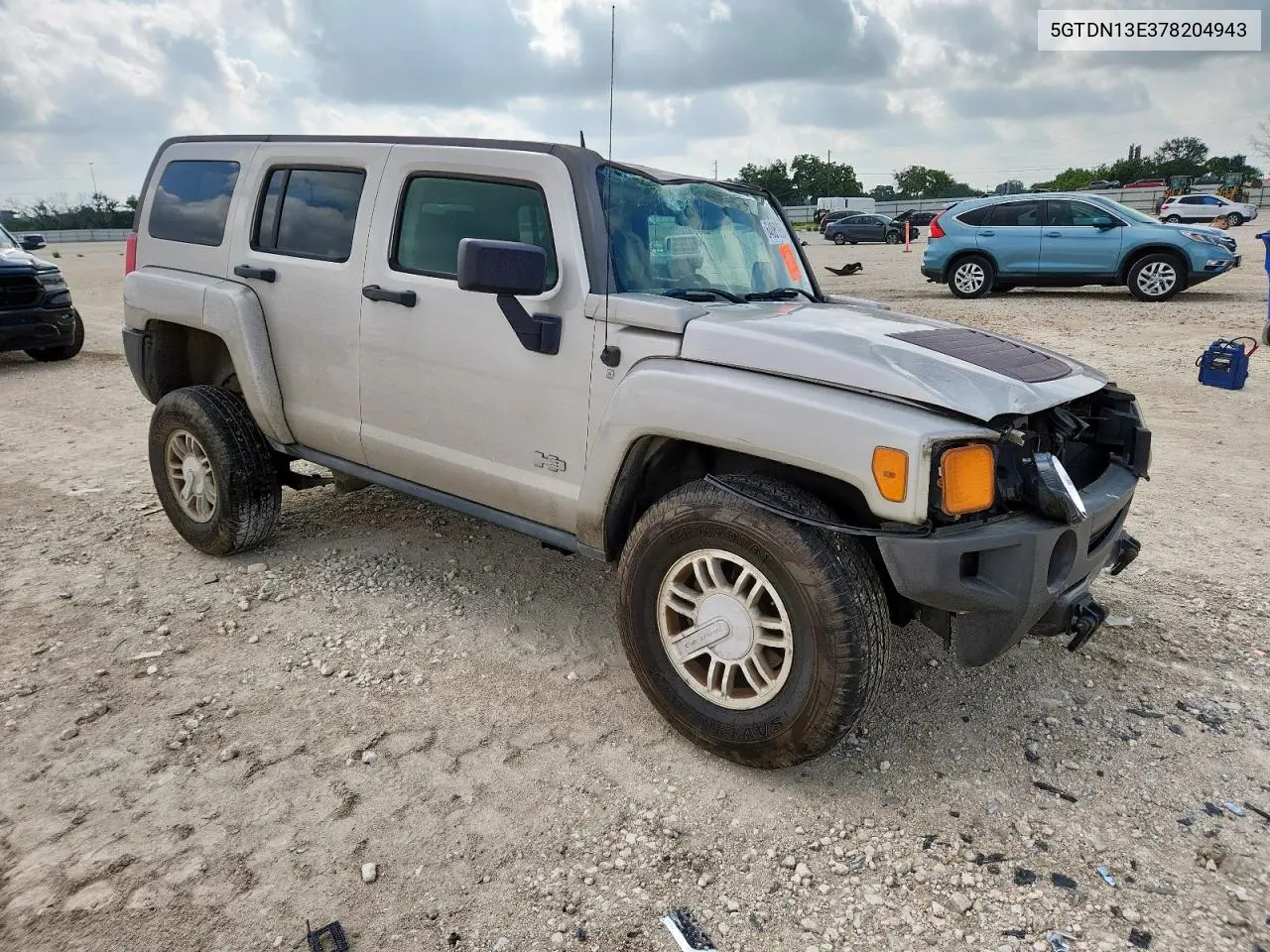 2007 Hummer H3 VIN: 5GTDN13E378204943 Lot: 64861995