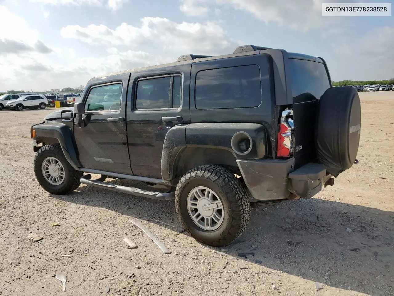 2007 Hummer H3 VIN: 5GTDN13E778238528 Lot: 65117205