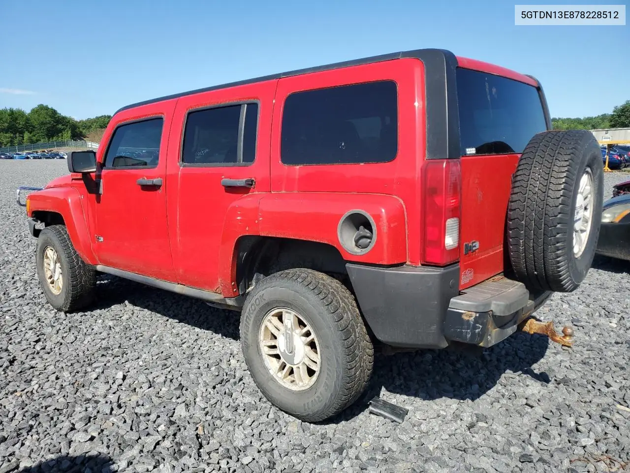 2007 Hummer H3 VIN: 5GTDN13E878228512 Lot: 65225105