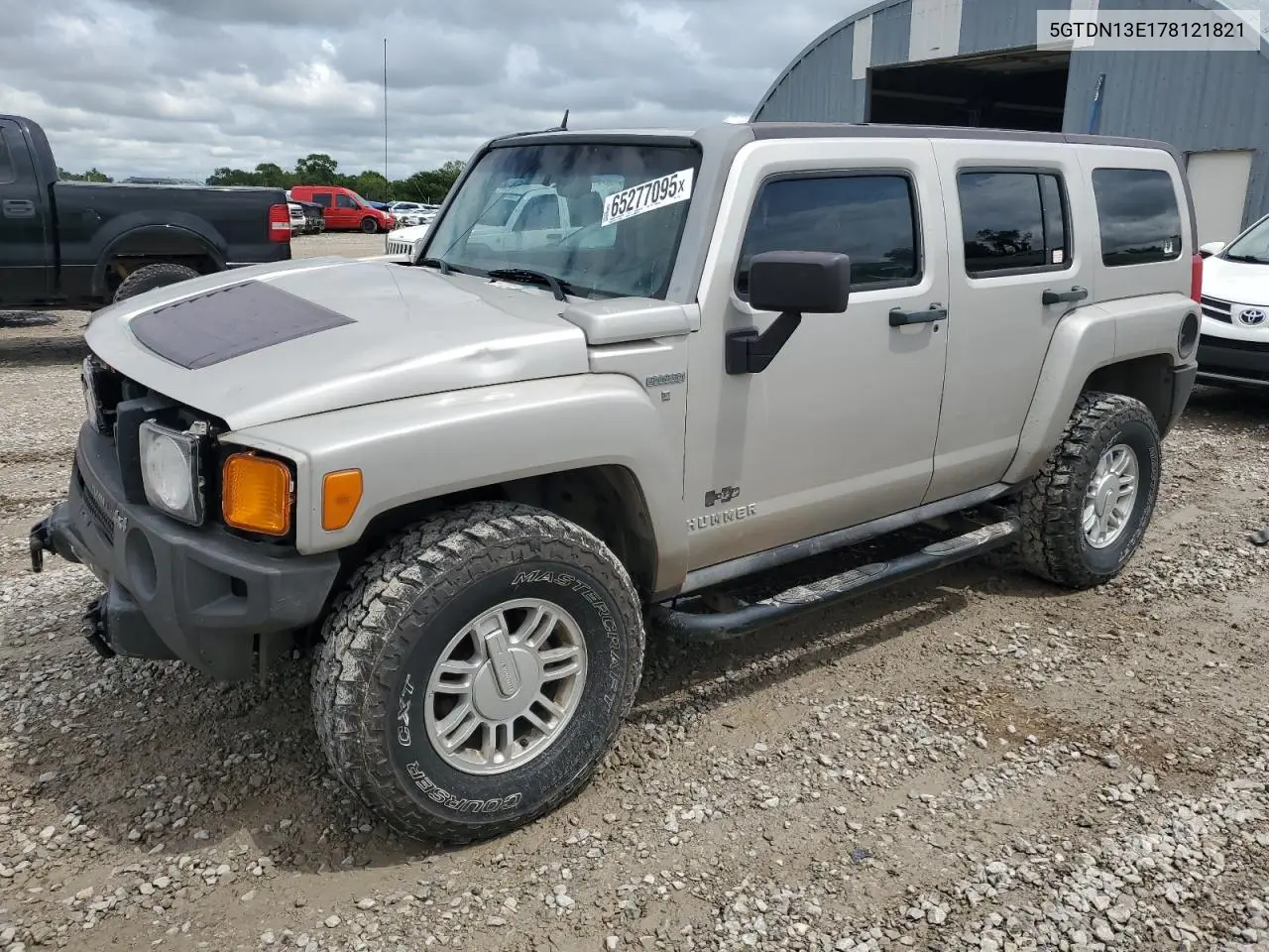 2007 Hummer H3 VIN: 5GTDN13E178121821 Lot: 65277095