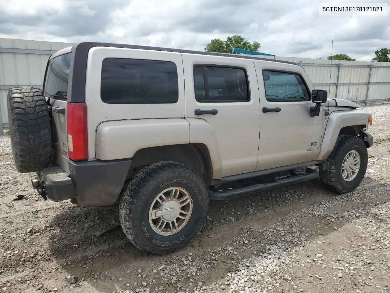 2007 Hummer H3 VIN: 5GTDN13E178121821 Lot: 65277095