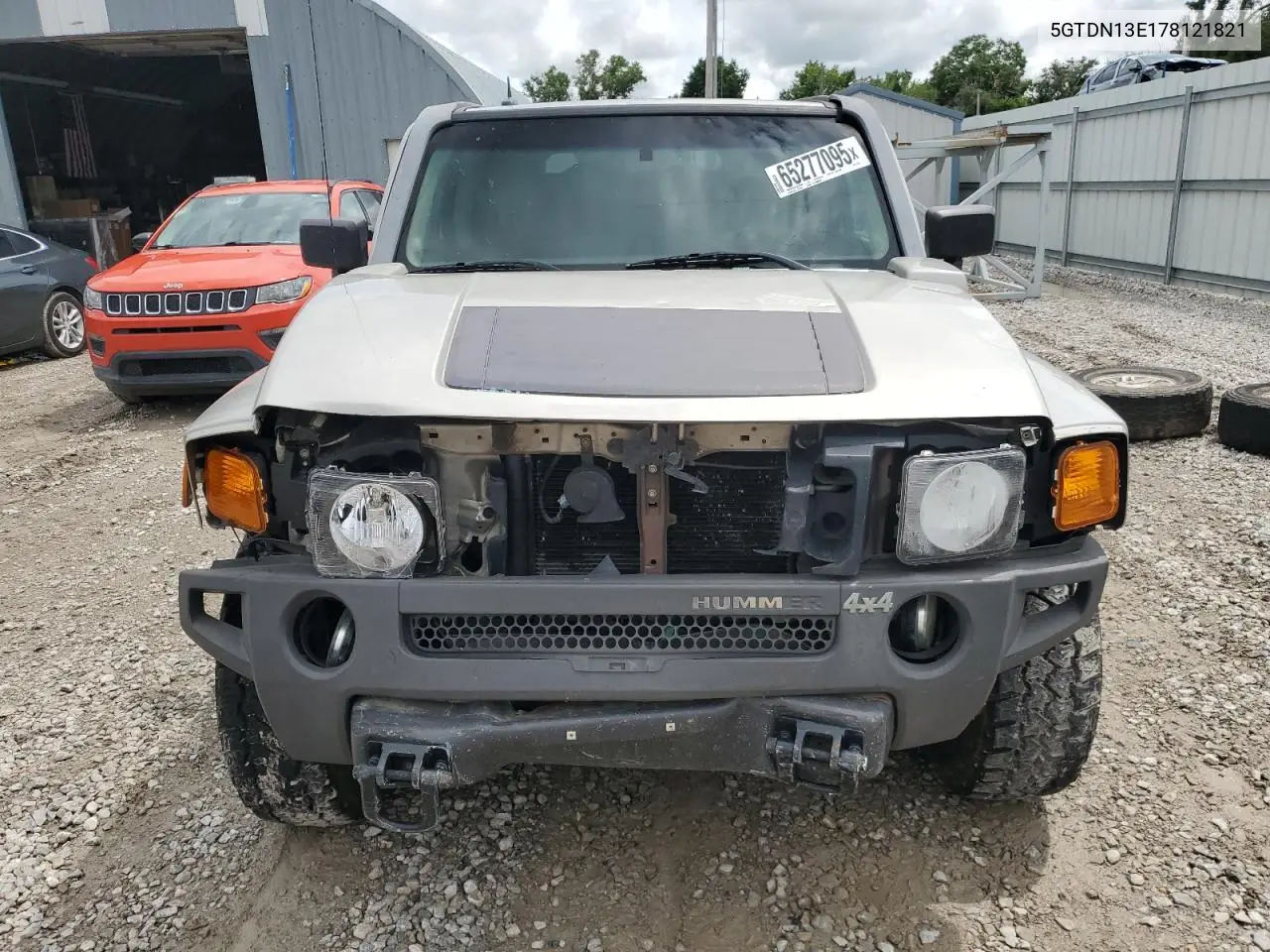 2007 Hummer H3 VIN: 5GTDN13E178121821 Lot: 65277095