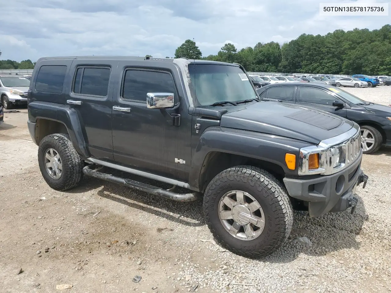 2007 Hummer H3 VIN: 5GTDN13E578175736 Lot: 65505095