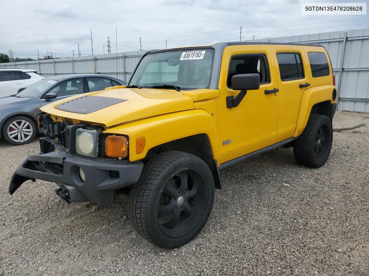 2007 Hummer H3 VIN: 5GTDN13E478208628 Lot: 65619165