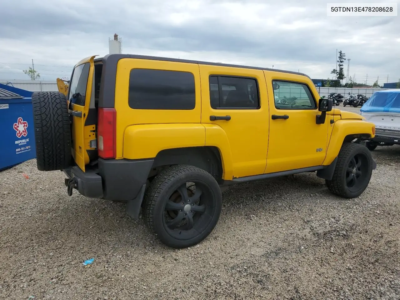 2007 Hummer H3 VIN: 5GTDN13E478208628 Lot: 65619165