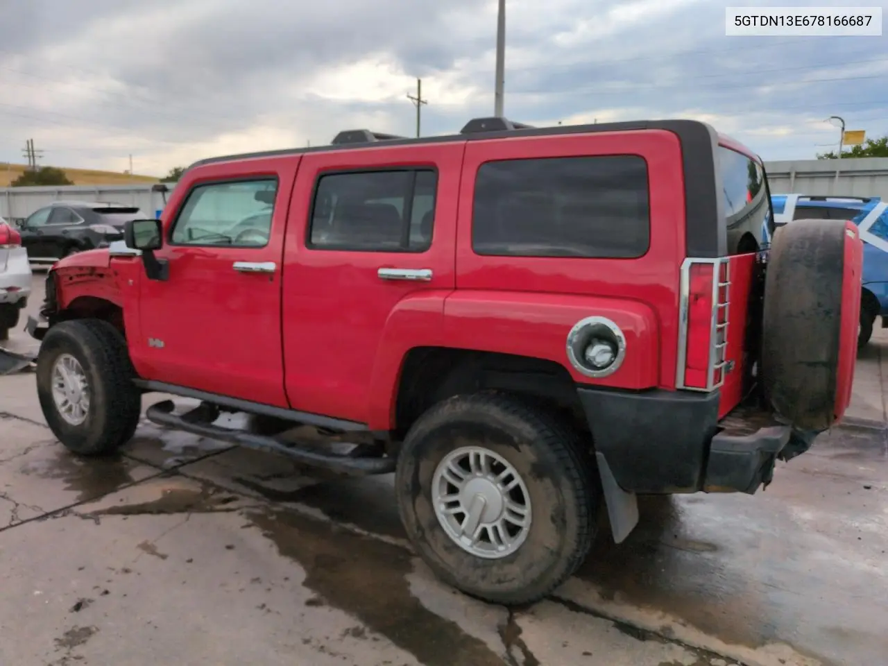 2007 Hummer H3 VIN: 5GTDN13E678166687 Lot: 65736055