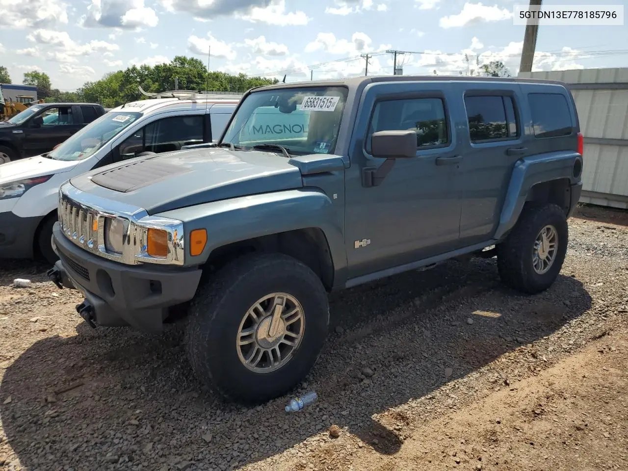 2007 Hummer H3 VIN: 5GTDN13E778185796 Lot: 65831515