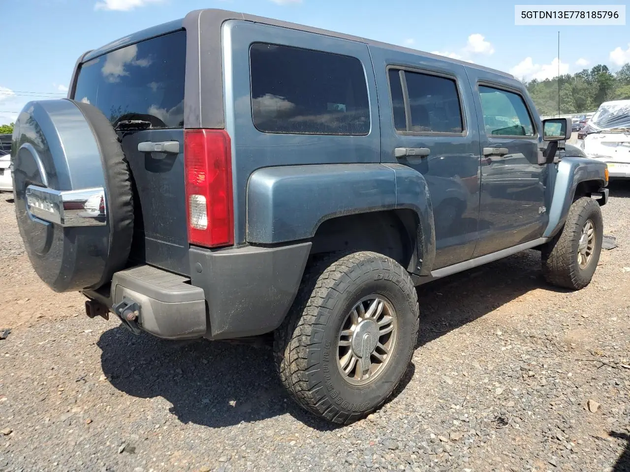2007 Hummer H3 VIN: 5GTDN13E778185796 Lot: 65831515