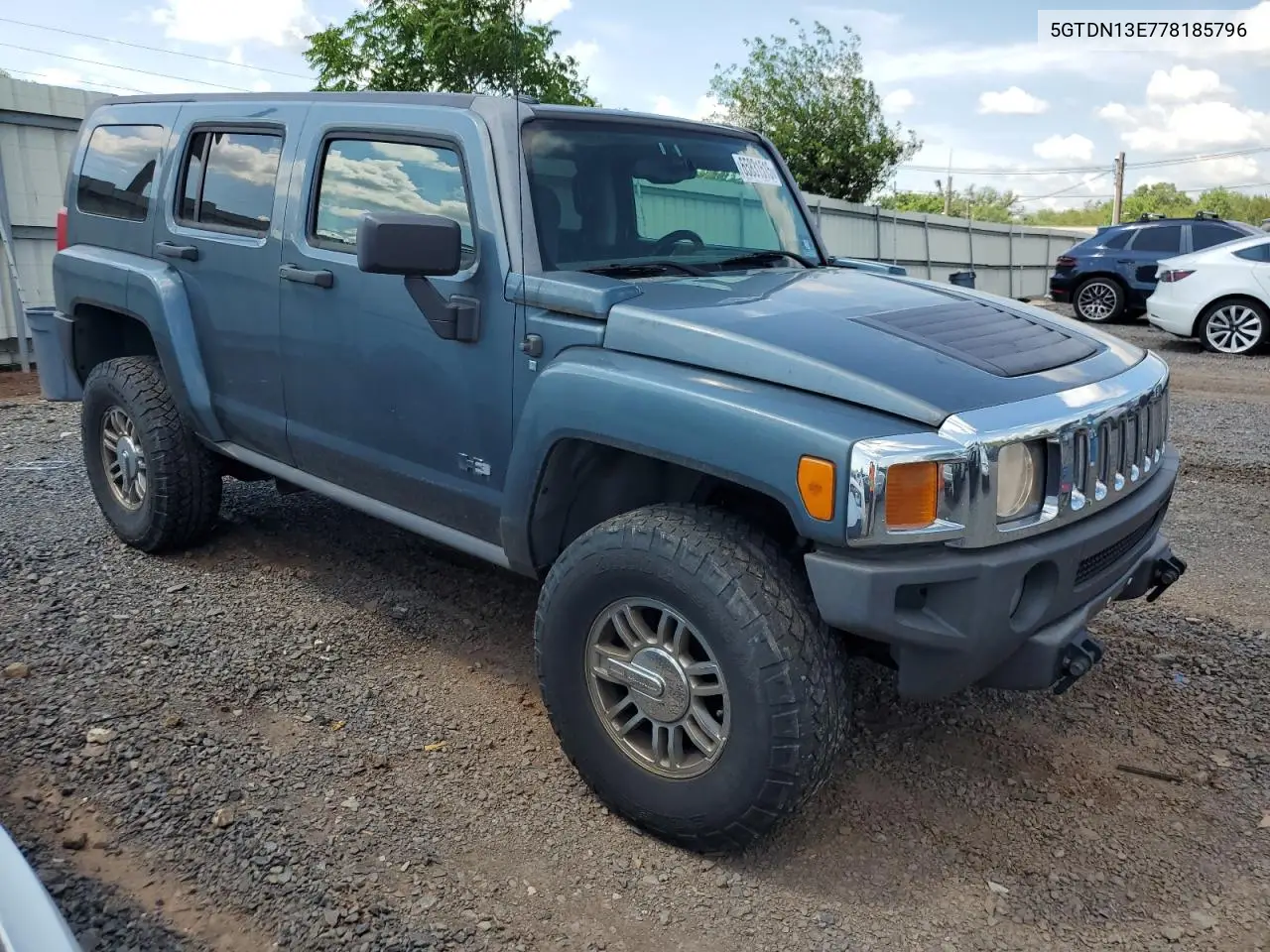 2007 Hummer H3 VIN: 5GTDN13E778185796 Lot: 65831515