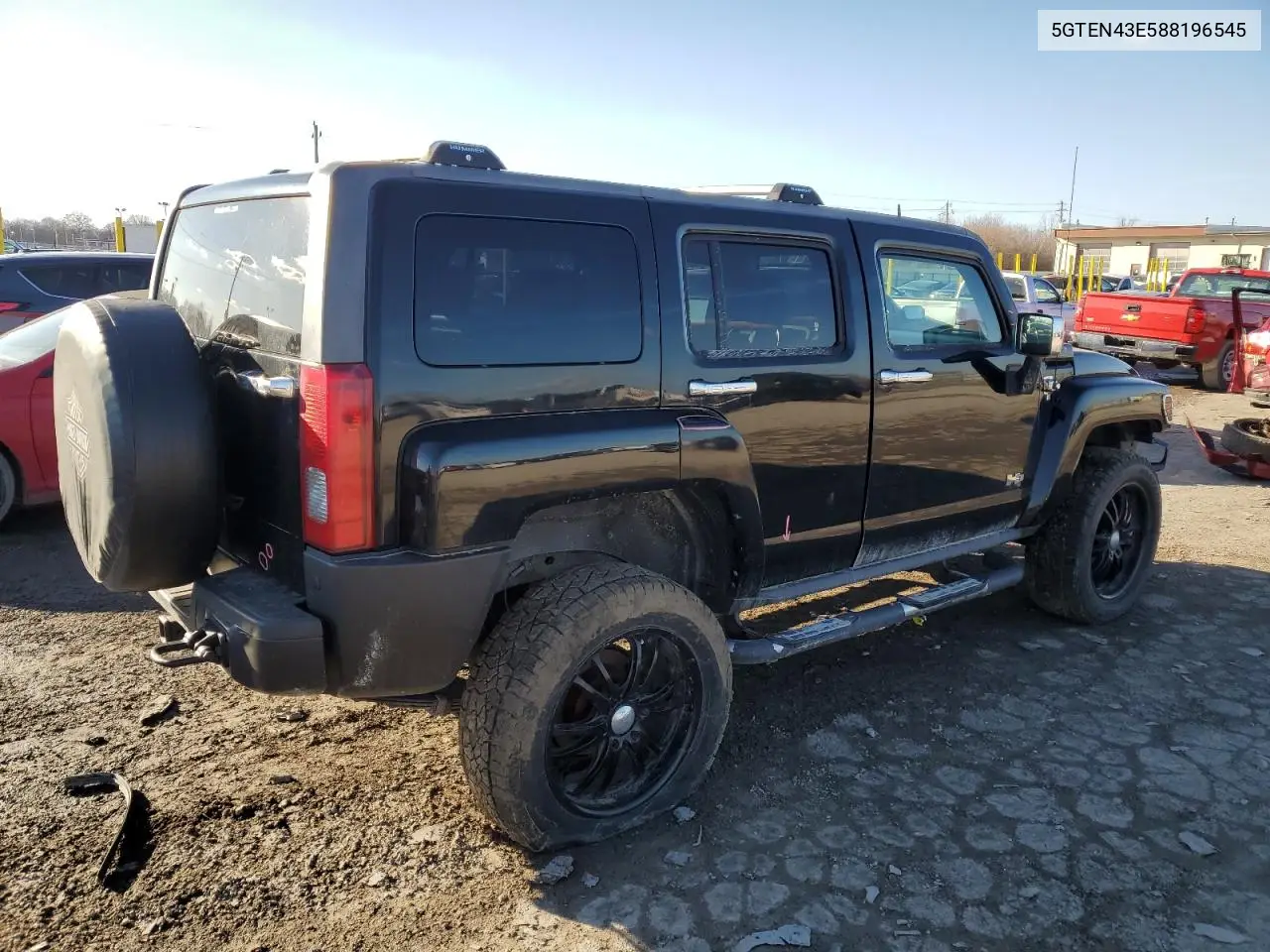 2008 Hummer H3 Luxury VIN: 5GTEN43E588196545 Lot: 45477415