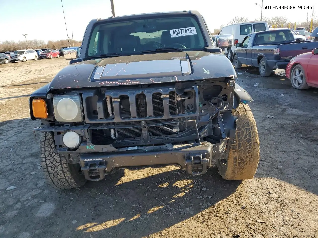 2008 Hummer H3 Luxury VIN: 5GTEN43E588196545 Lot: 45477415