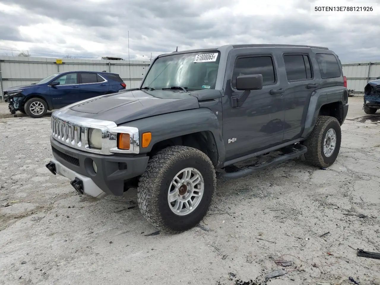 2008 Hummer H3 VIN: 5GTEN13E788121926 Lot: 51808065