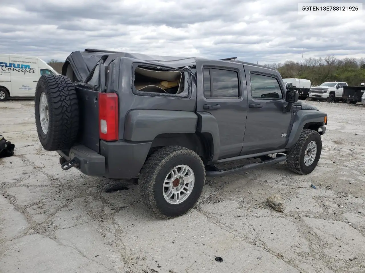 2008 Hummer H3 VIN: 5GTEN13E788121926 Lot: 51808065