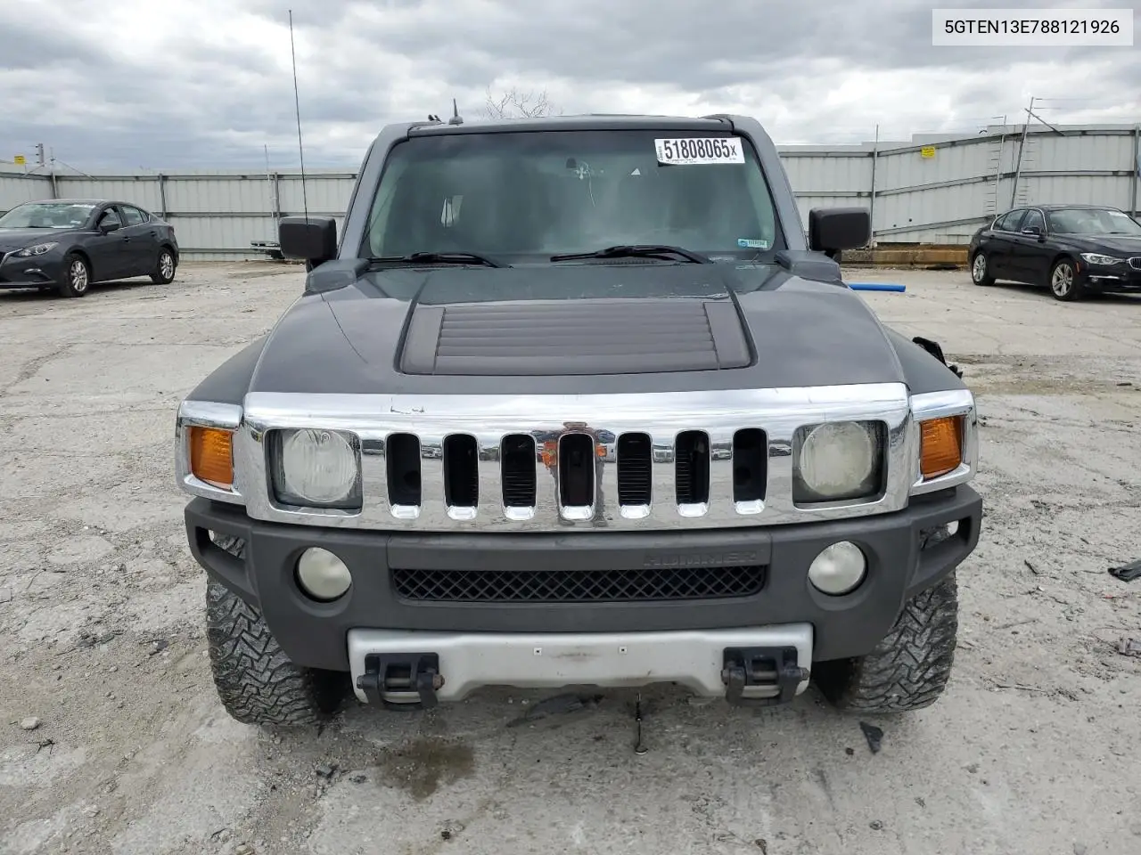2008 Hummer H3 VIN: 5GTEN13E788121926 Lot: 51808065