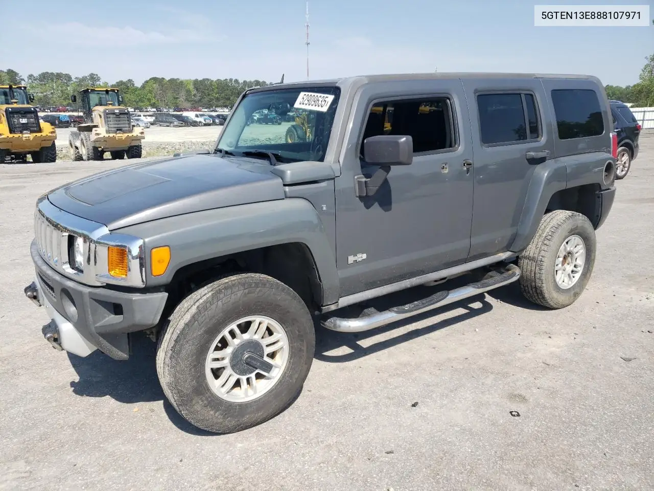 2008 Hummer H3 VIN: 5GTEN13E888107971 Lot: 52909635