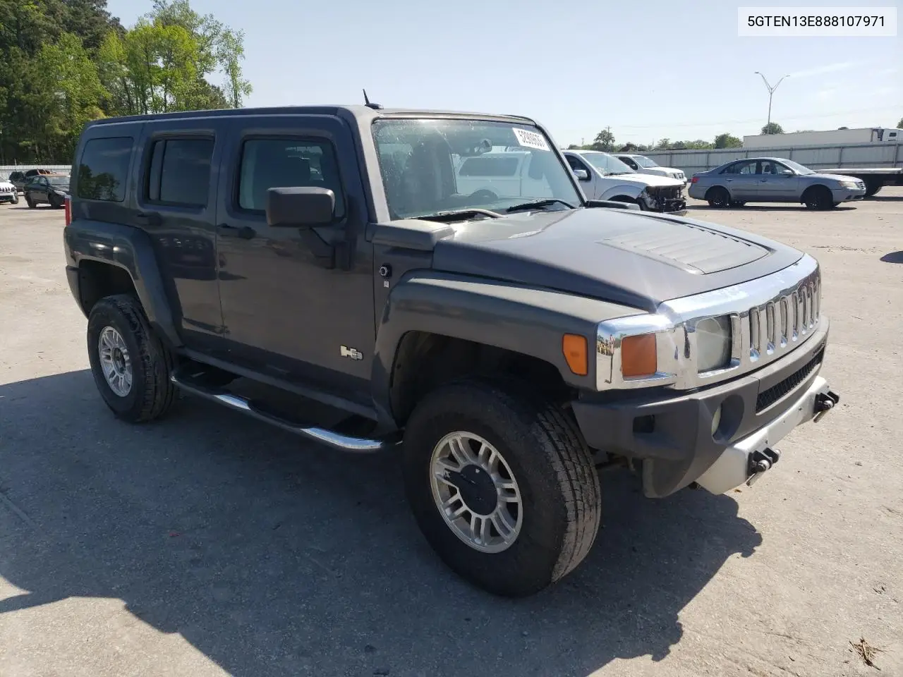 2008 Hummer H3 VIN: 5GTEN13E888107971 Lot: 52909635