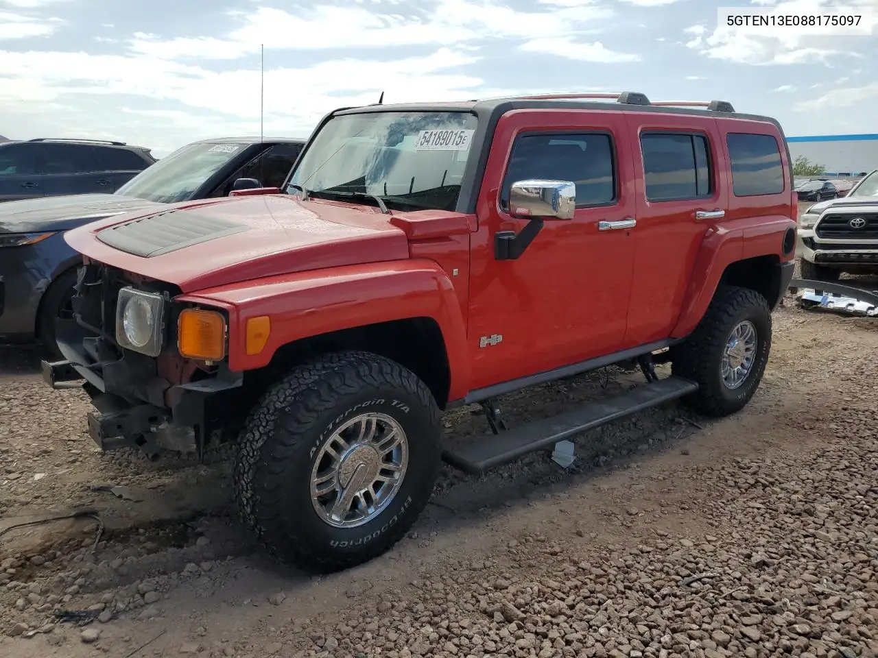 2008 Hummer H3 VIN: 5GTEN13E088175097 Lot: 54189015