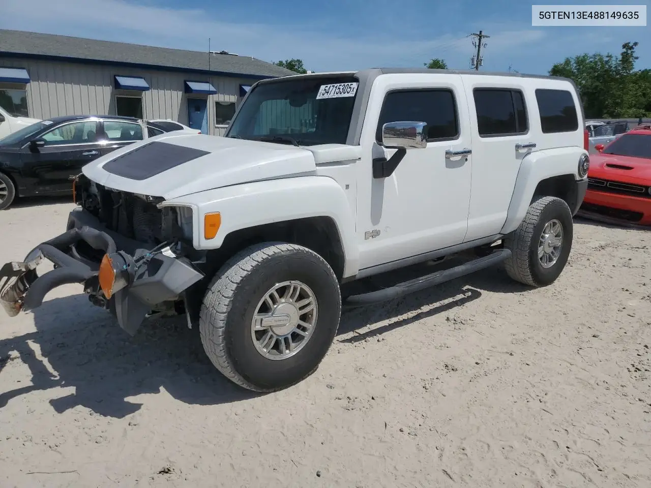 2008 Hummer H3 VIN: 5GTEN13E488149635 Lot: 54715305