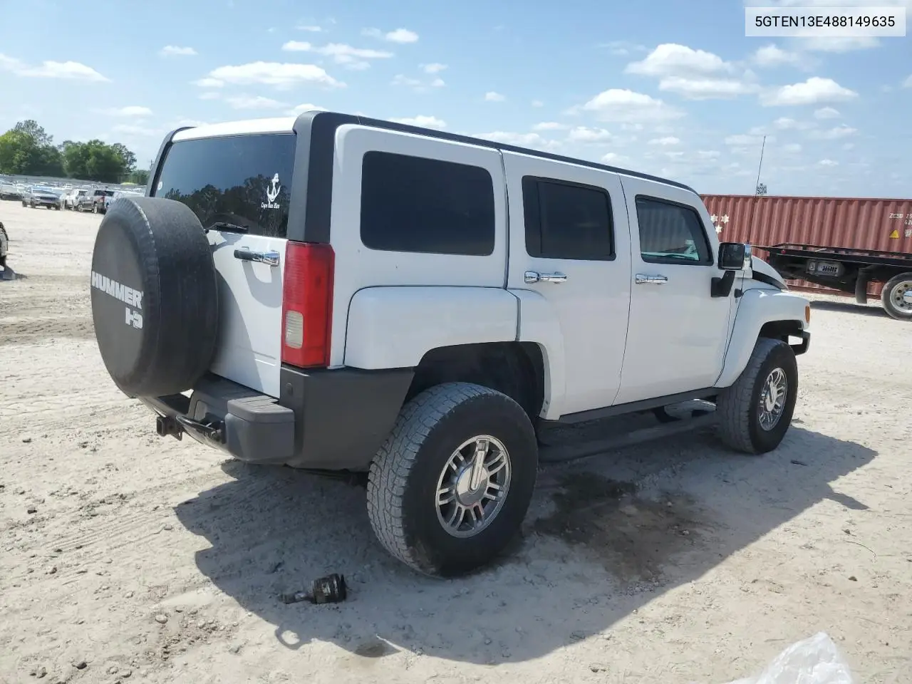 2008 Hummer H3 VIN: 5GTEN13E488149635 Lot: 54715305