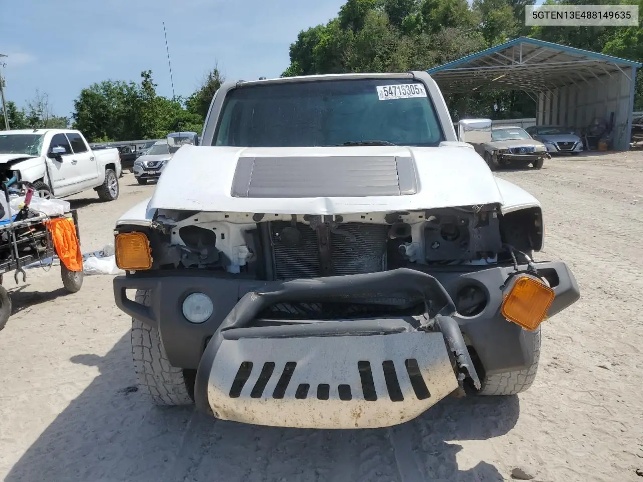 2008 Hummer H3 VIN: 5GTEN13E488149635 Lot: 54715305