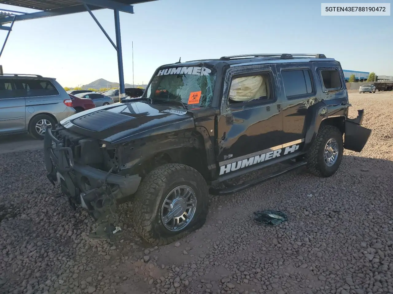 2008 Hummer H3 Luxury VIN: 5GTEN43E788190472 Lot: 55539555