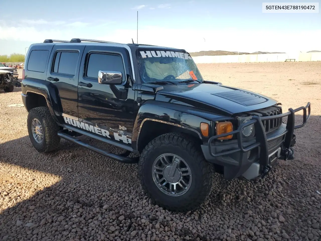 2008 Hummer H3 Luxury VIN: 5GTEN43E788190472 Lot: 55539555