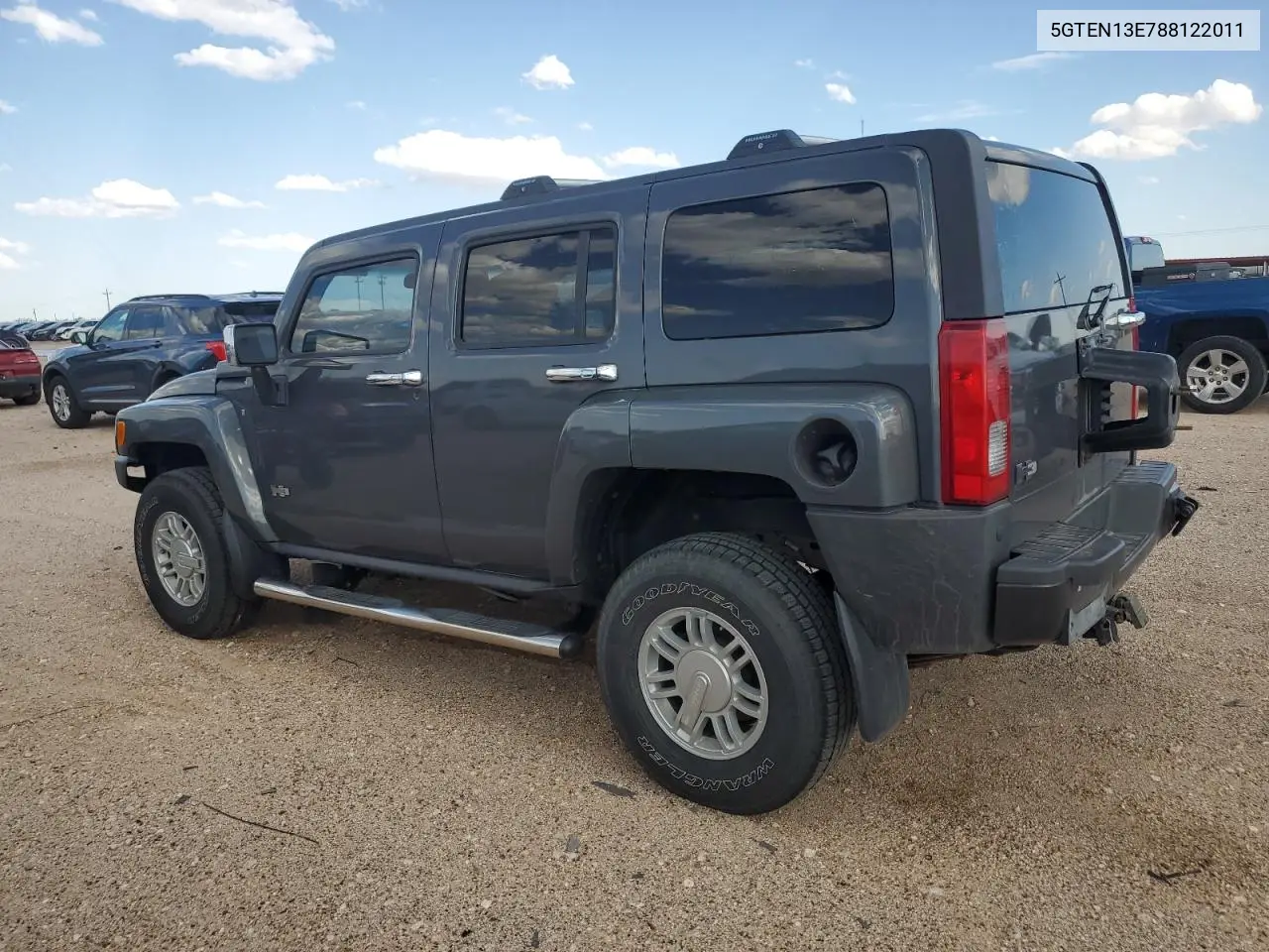 2008 Hummer H3 VIN: 5GTEN13E788122011 Lot: 55663095