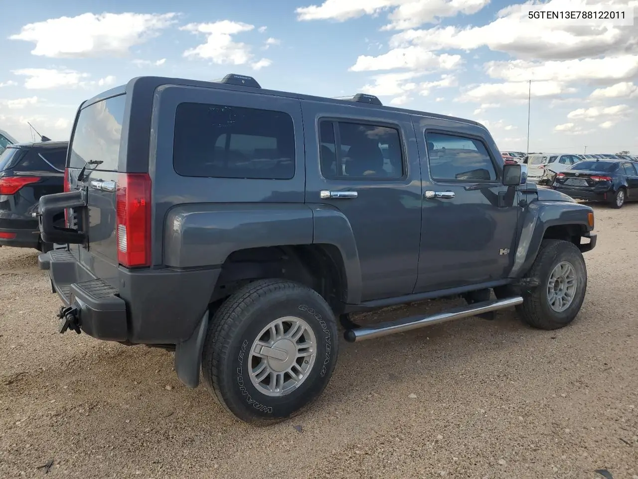 2008 Hummer H3 VIN: 5GTEN13E788122011 Lot: 55663095