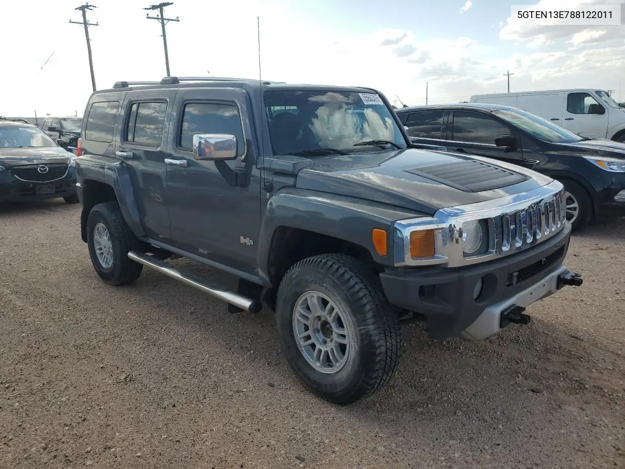 2008 Hummer H3 VIN: 5GTEN13E788122011 Lot: 55663095