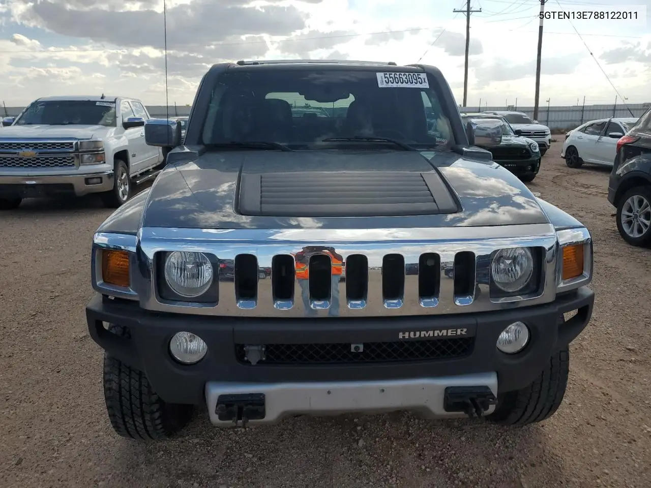 2008 Hummer H3 VIN: 5GTEN13E788122011 Lot: 55663095